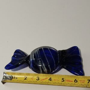 Vintage Murano Blue Glass Candy Accent Decor